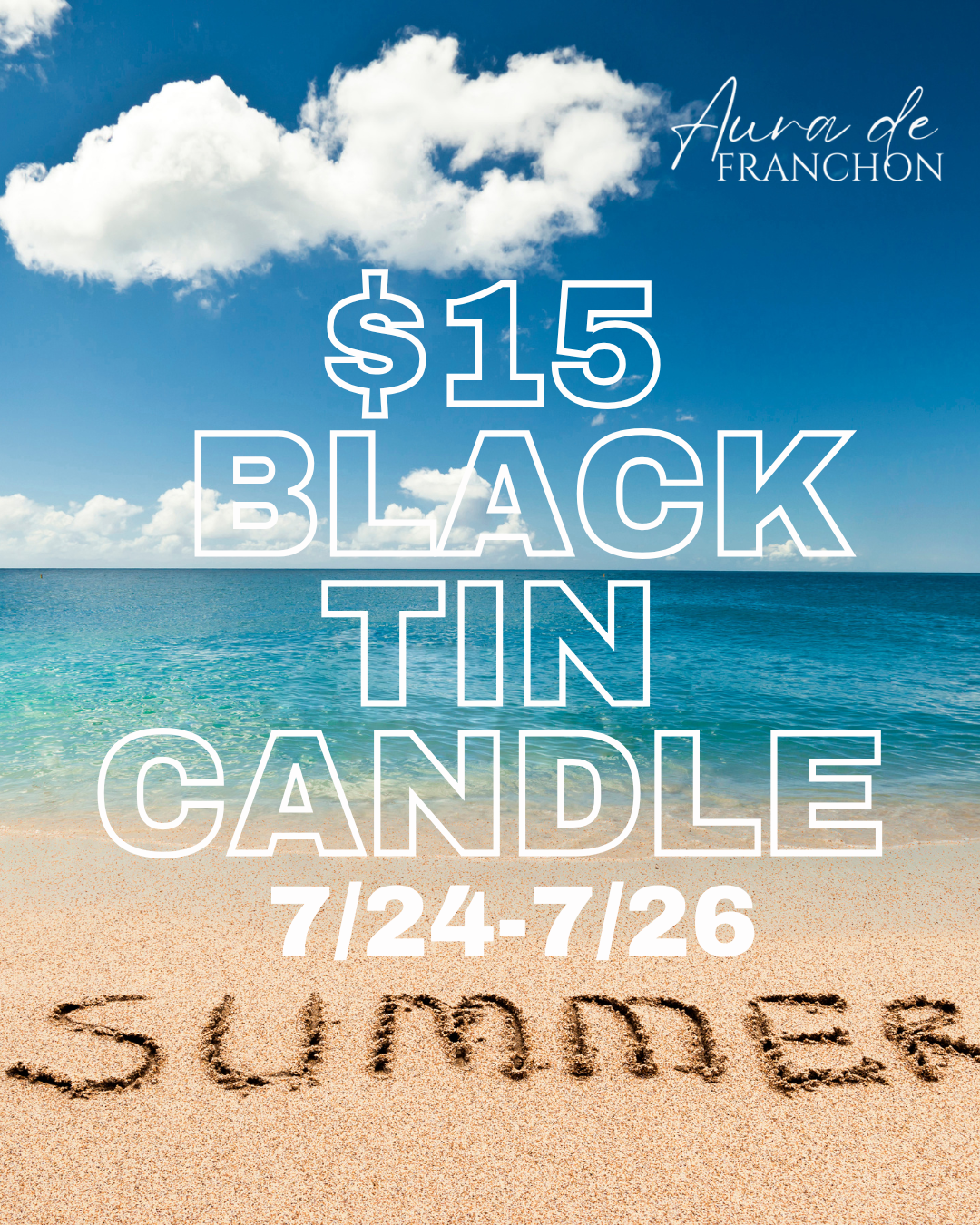 Black Tin Candle
