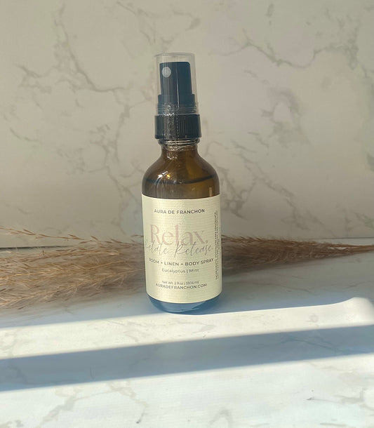 Relax. Relate. Release. Room + Body Spray